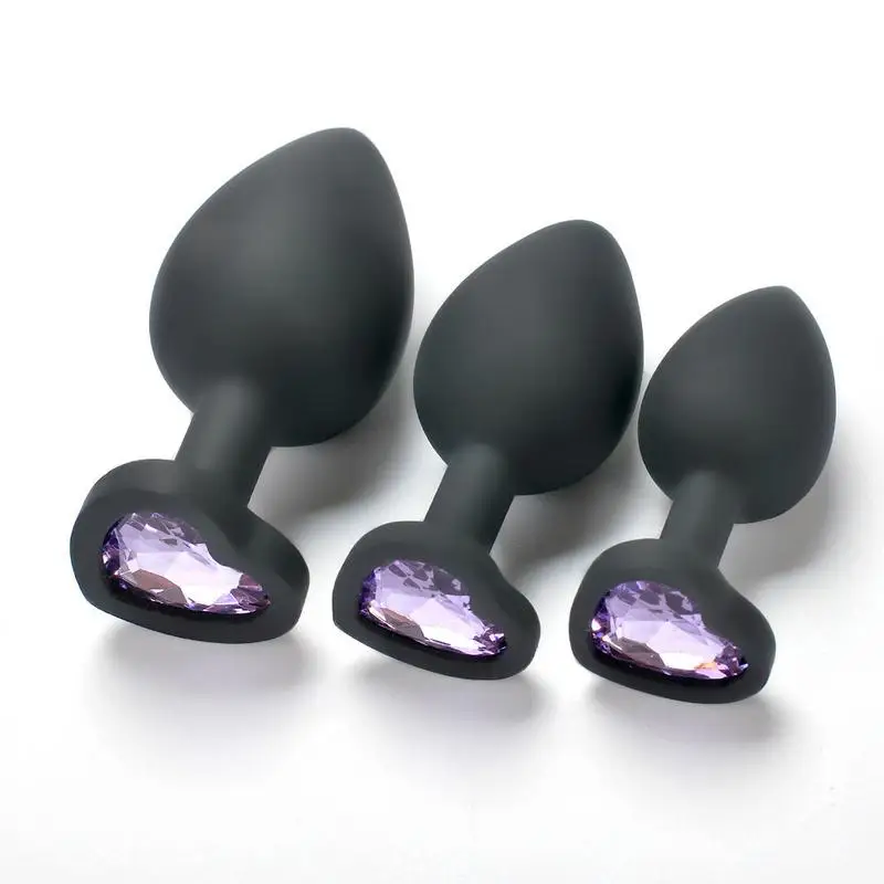 Силиконовая Анальная пробка в форме сердца G Spot массажер секс игрушка для