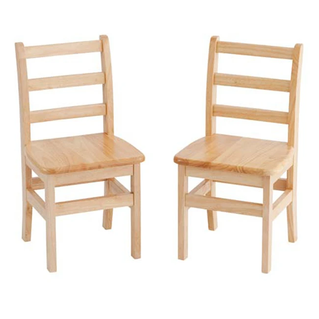 ECR4Kids дошкольного лиственных пород 18 "три ступени Ladderback стул-AssortedM 2 шт | Мебель