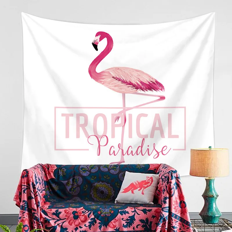 Фламинго перо Мандала стены гобелены украшения дома висит Boho пляжные коврики