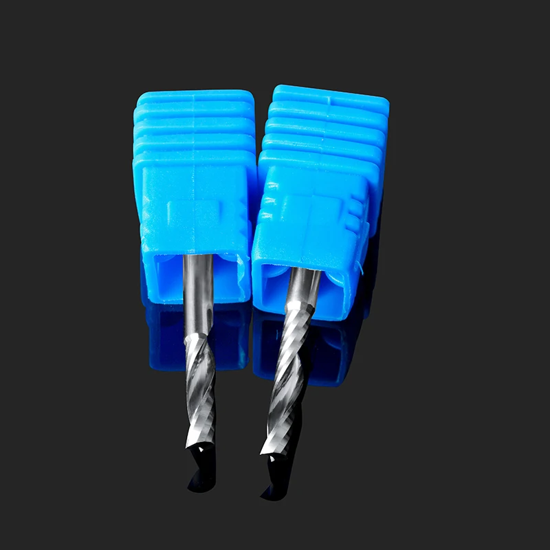 売却 6 ミリメートルグレード単一のフルートスパイラル超硬エンドミル日本の住友超硬アクリルを切断するため PVC 固体木材