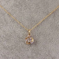 zircons pendant necklaces women gold chain collier femme jewelry making cristal colar mujer ciondoli donna kolye sieraden n0341