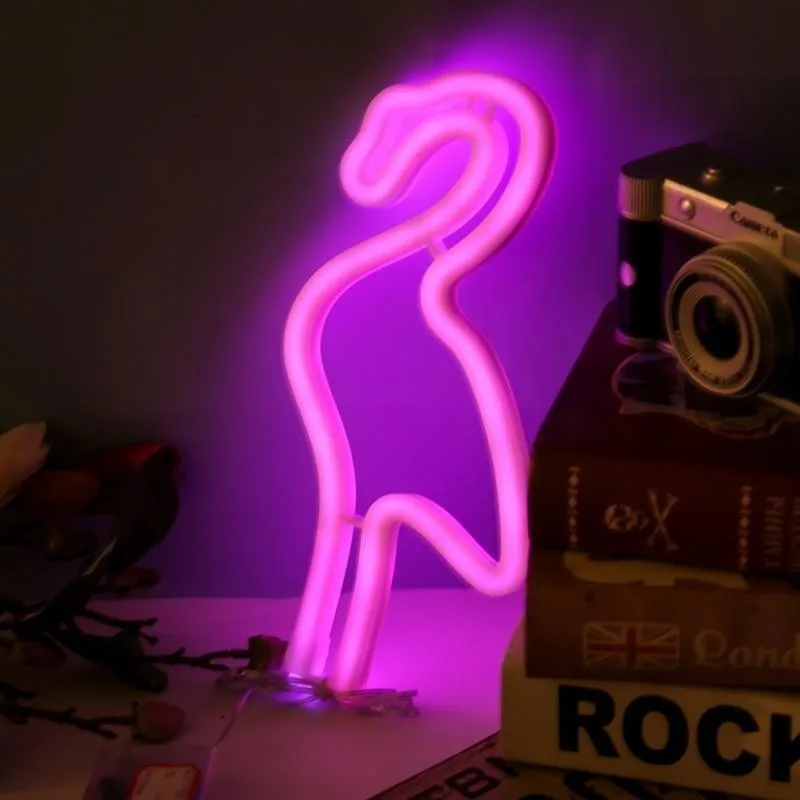 YHINT LED неоновые ночные светильники декоративные Фламинго кактус сердце Облака