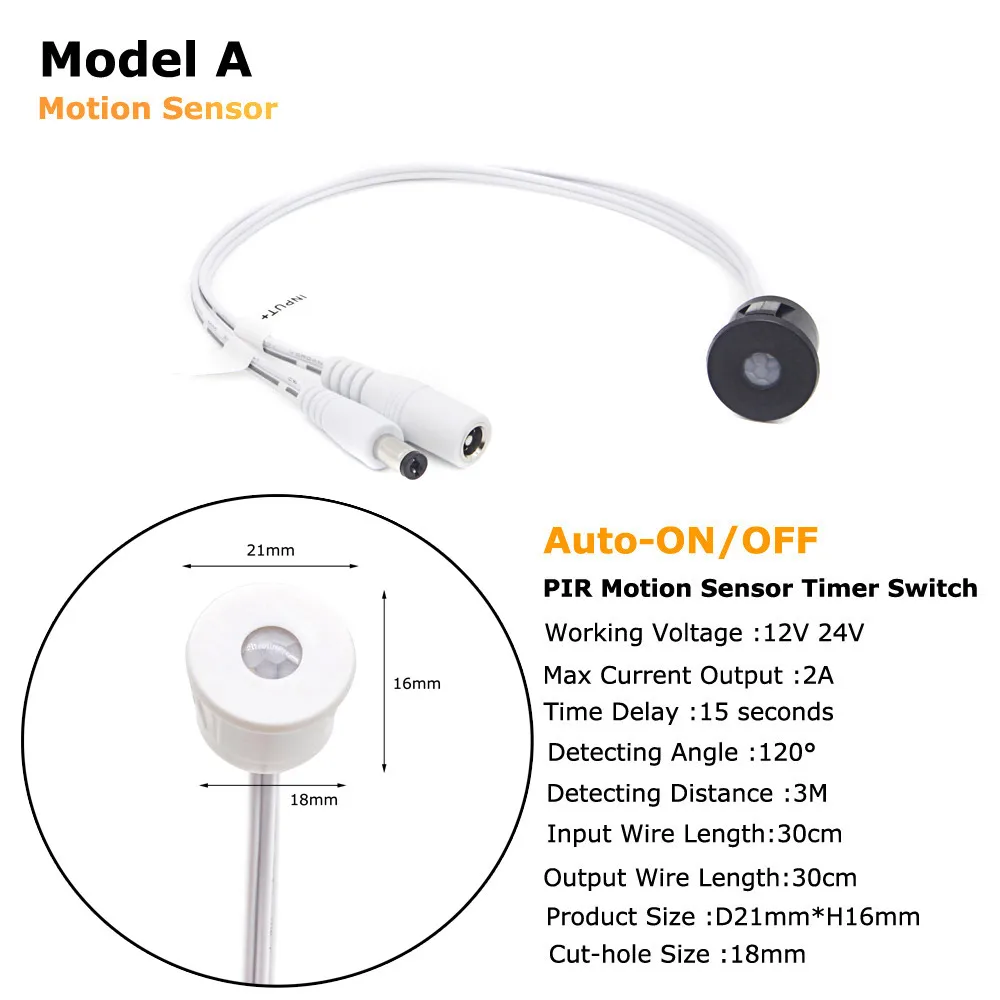 Светодиодный ИК светильник с датчиком движения 12 В В|Выключатели| |
