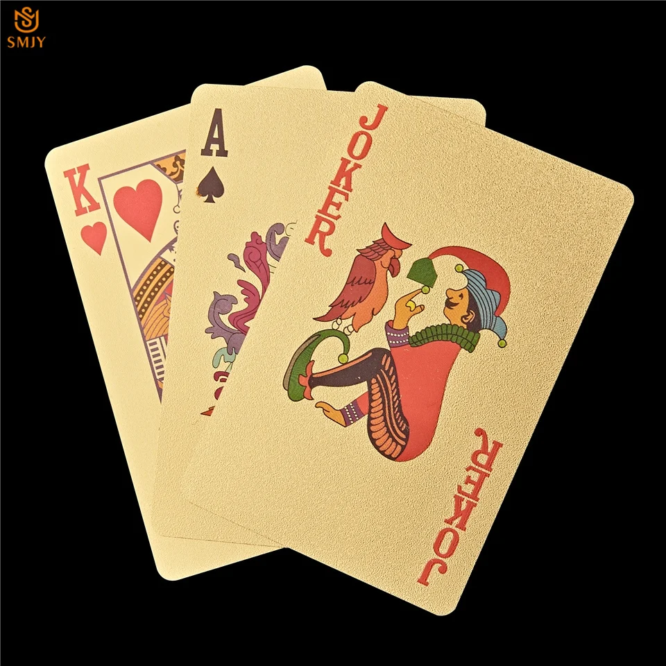 24 К золото 500 евро стол для покера фольга покер набор водостойкий пластик