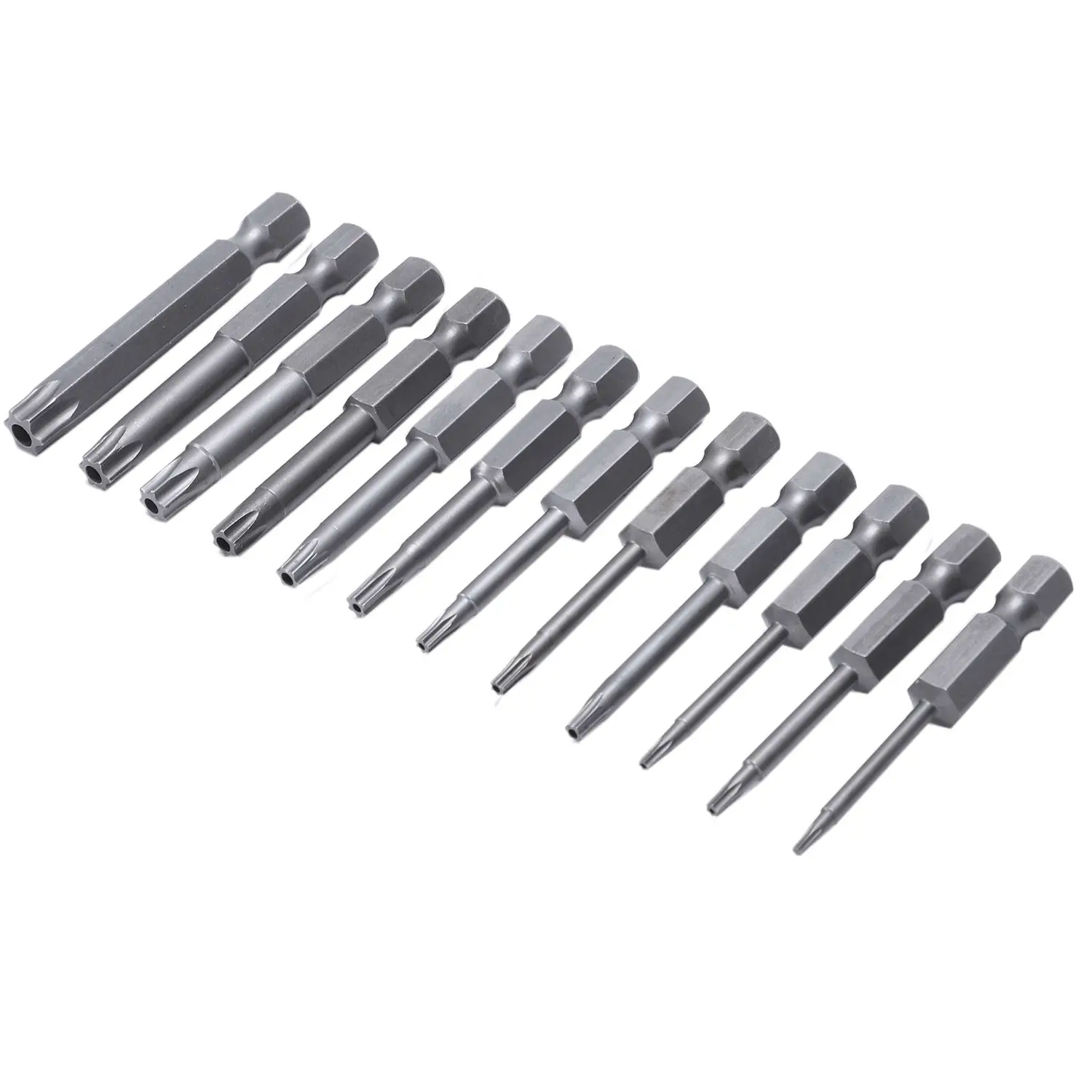 JFBL Hot 12Pcs Electric Tamper Torx Socket Screwdriver Bit Tool Set 1/4 inch 6.3mm | Инструменты
