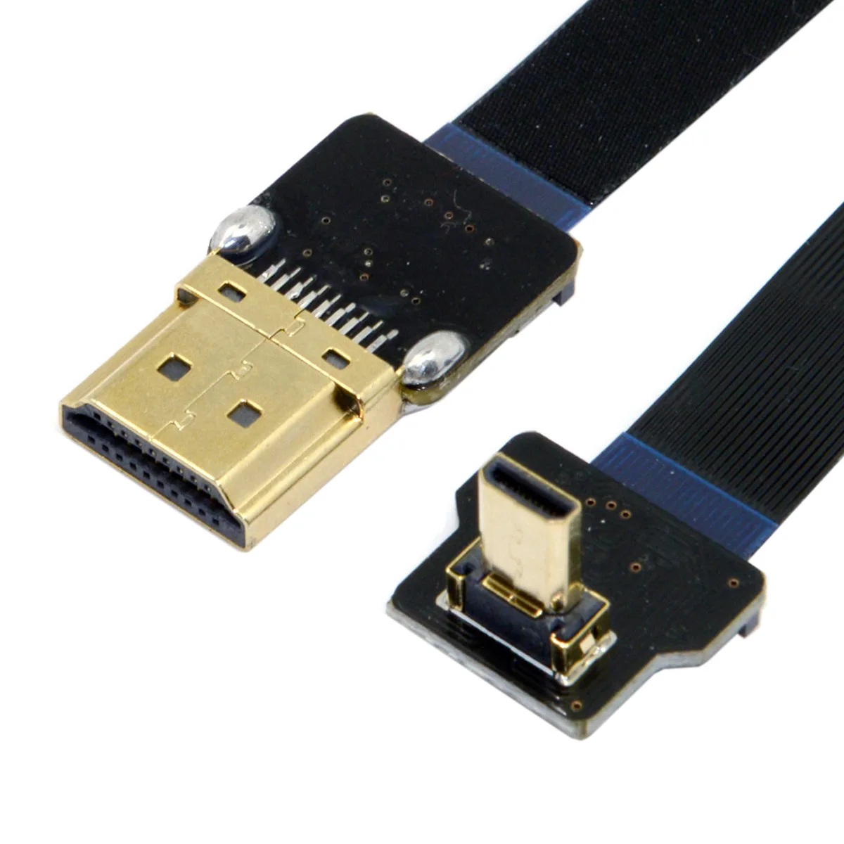 Micro HDMI совместимый штекер к CYFPV FPV плоский кабель 20 см 50 для HDTV антенна под углом 90