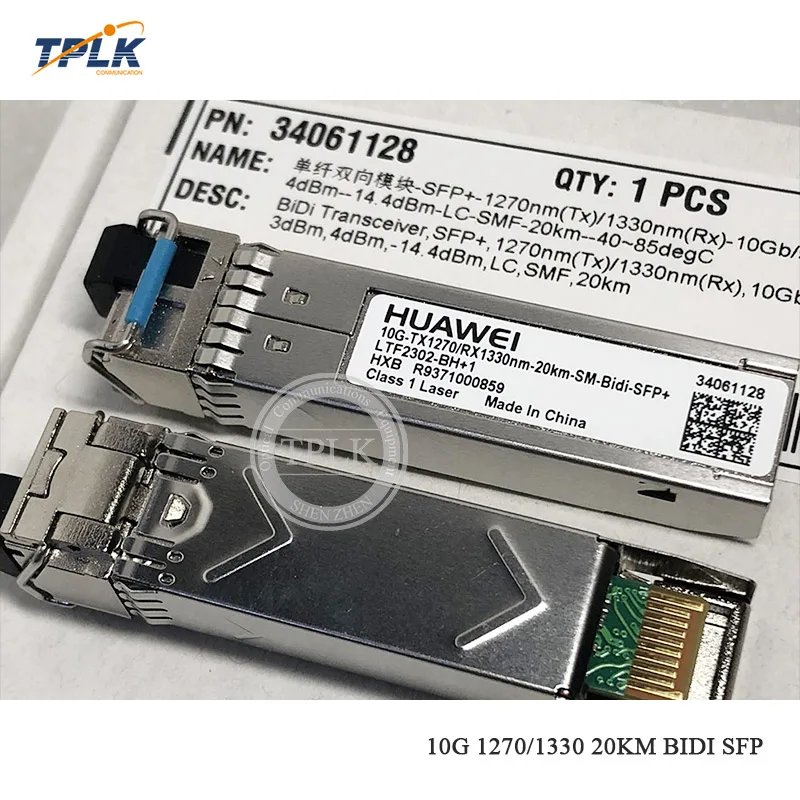 1 пара оригинальный 10G 1270/1330 20 км BIDI SFP модуль SM TX1330/RX1270nm для программирования в