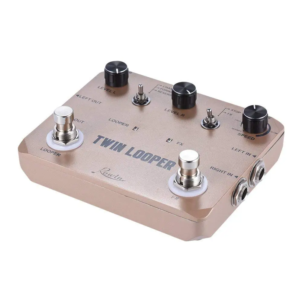 Запчасти для гитары Rowin Effect Pedal Twin Looper Station педаль эффектов электрогитары Loop Golden |