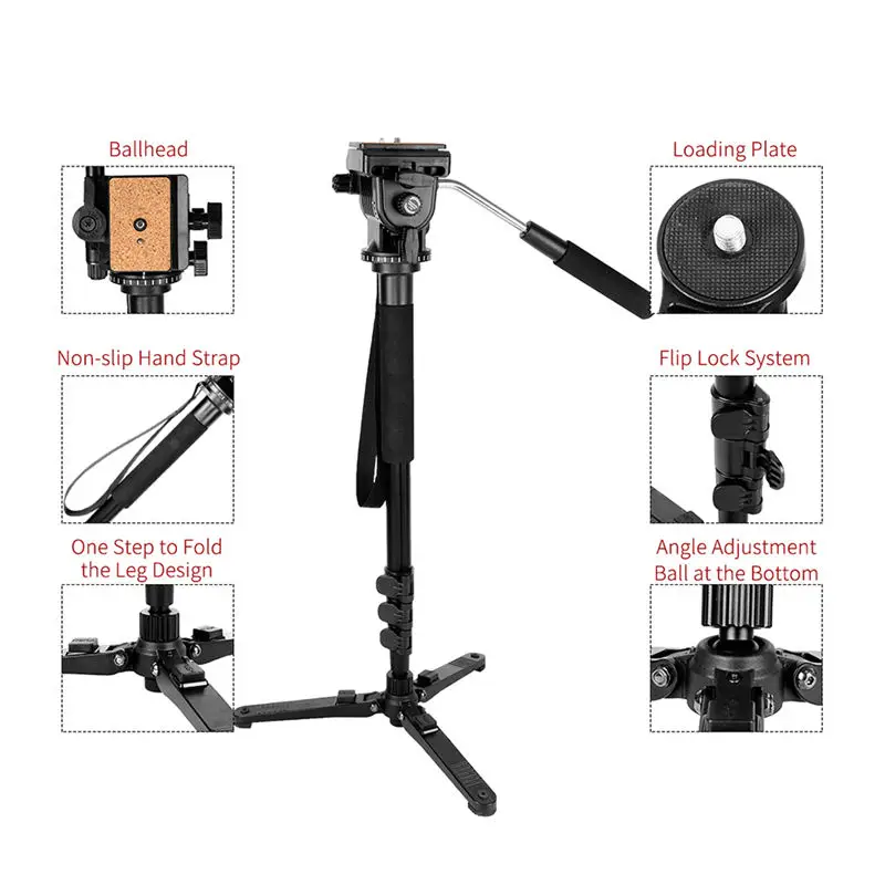 Kingjoy Mp1008F набор профессиональный монопод Dslr для всех моделей штатив Стенд Para Movil