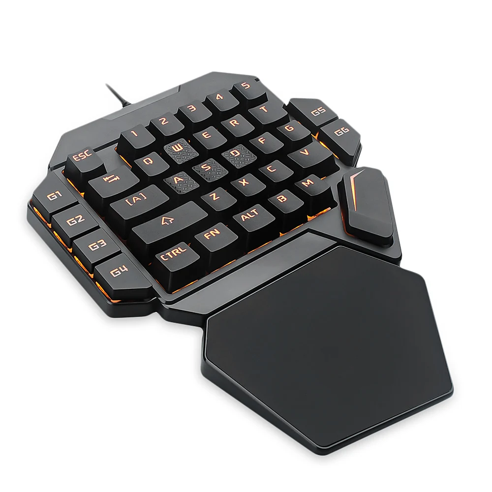 K50 RGB Проводная игровая клавиатура с одной рукой синий переключатель