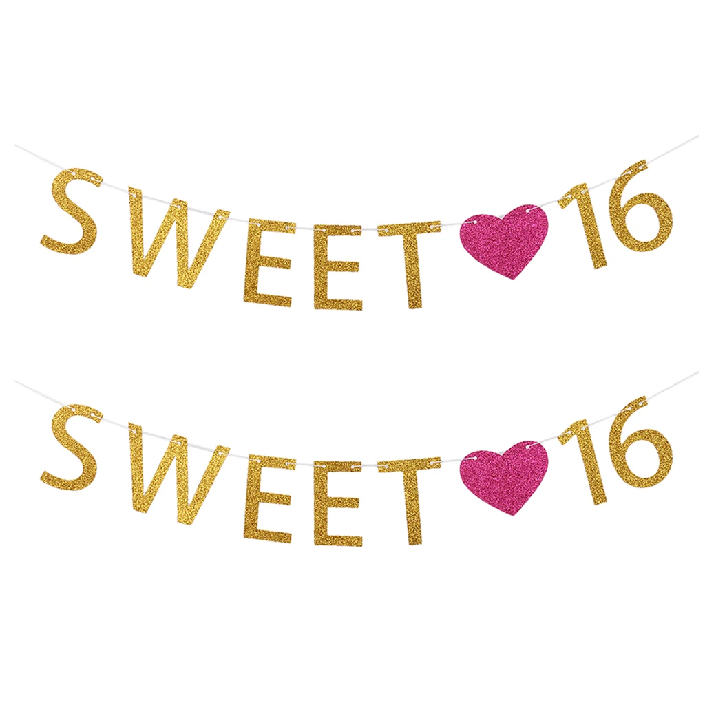 Гирлянда с надписью Happy Birthday 16 букв 2 шт.|Флажки вымпелы и конфетти| |