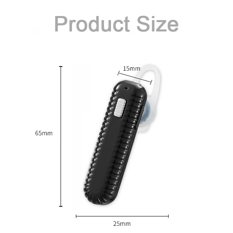 VAORLO мини bluetooth гарнитура спортивные одиночные беспроводные наушники в ухо
