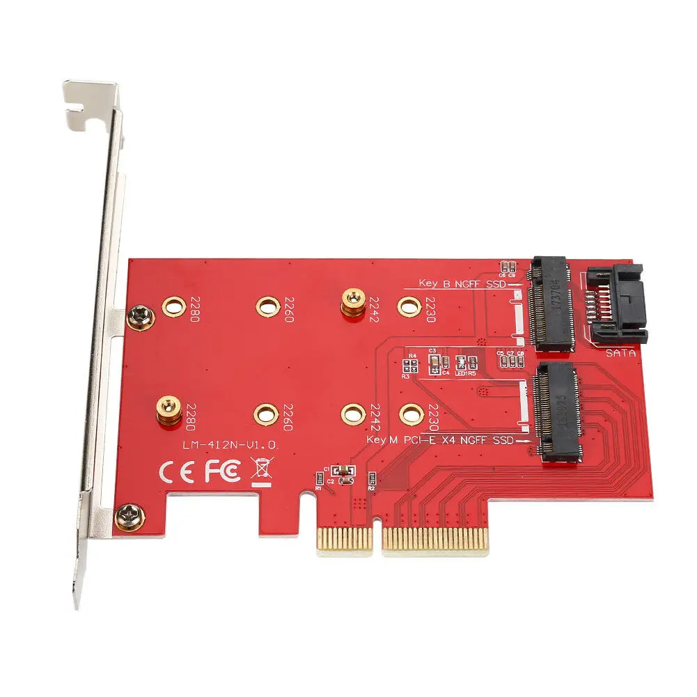 Pci-E X4 к M.2 Ngff M/B Ключ Ssd Sata адаптер конвертер карта для настольных ПК | Компьютеры и