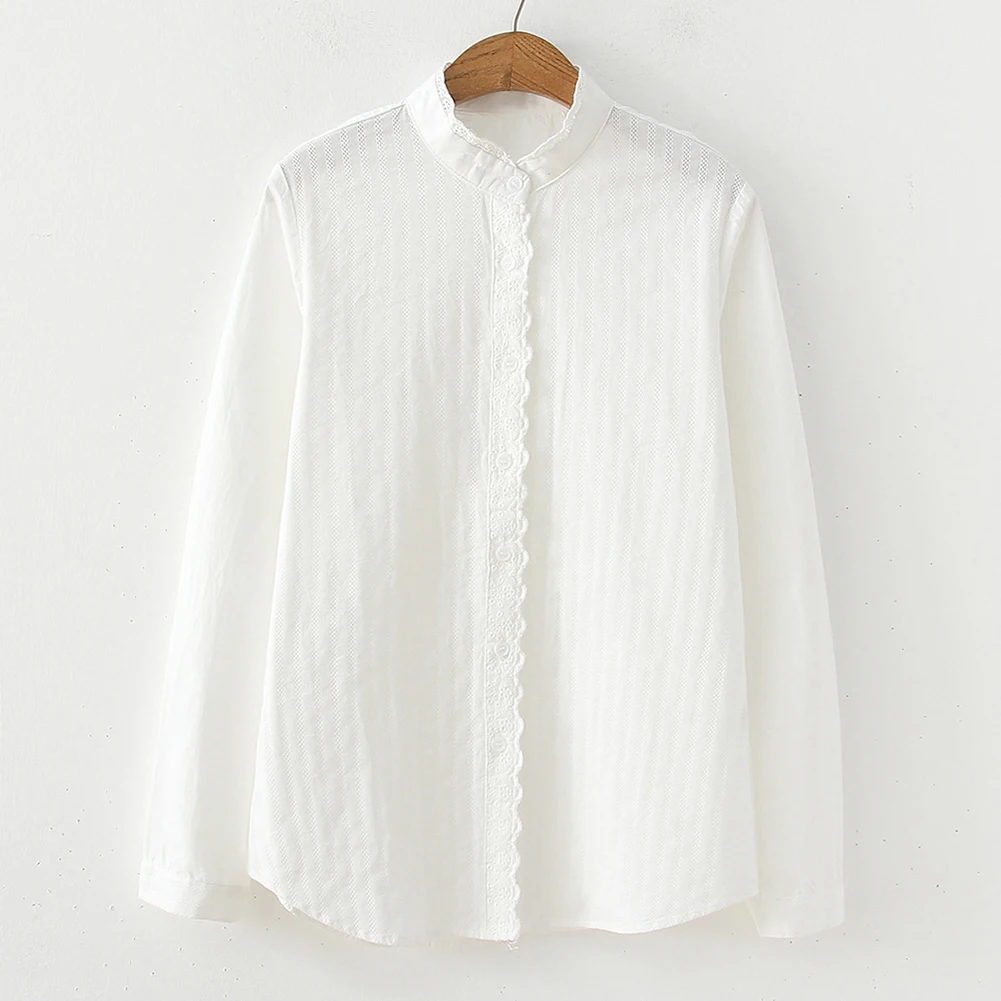 Весенне осенние универсальные повседневные блузки с длинными рукавами для