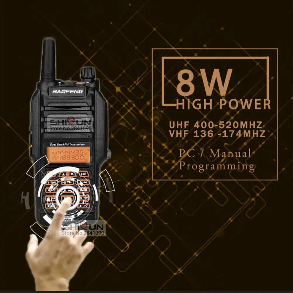 Baofeng UV 9R IP67 8 Вт портативная рация 10 км Любительское радио двухдиапазонный UV9R
