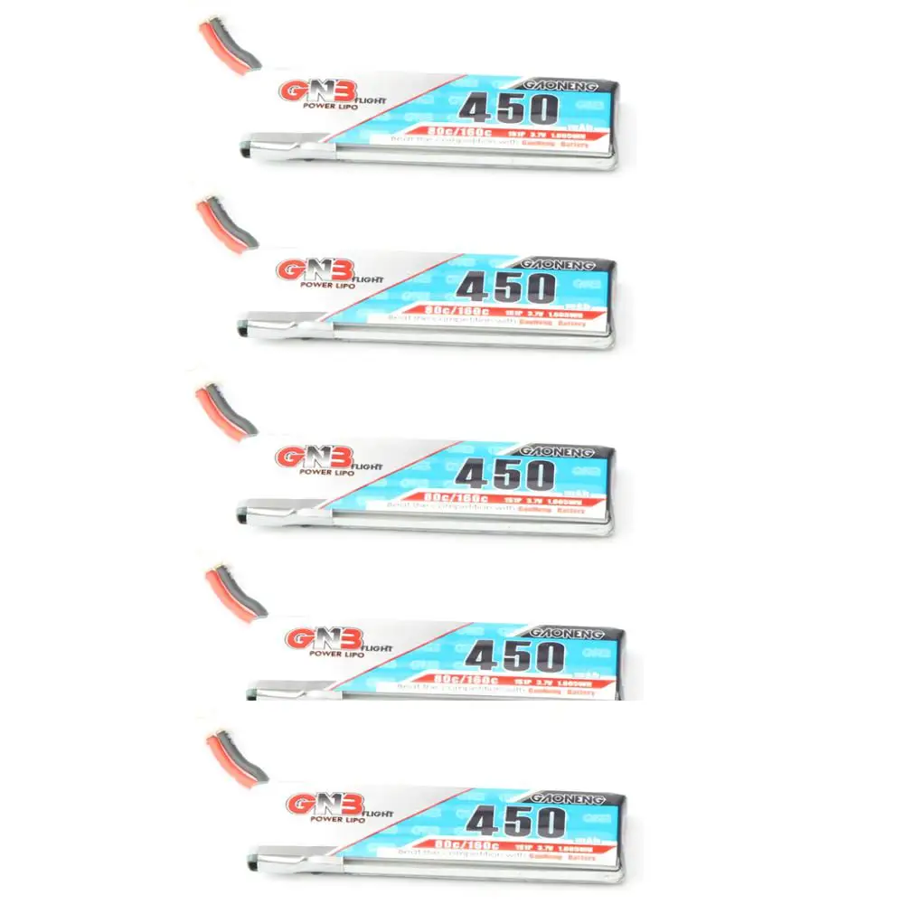 LeadingStar Gaoneng ГНБ LiPo батарея 450 мАч 80/160C 1 S 3 7 в с PH2.0/51005 белый разъем Battey для RC | Детали и аксессуары -32953226954
