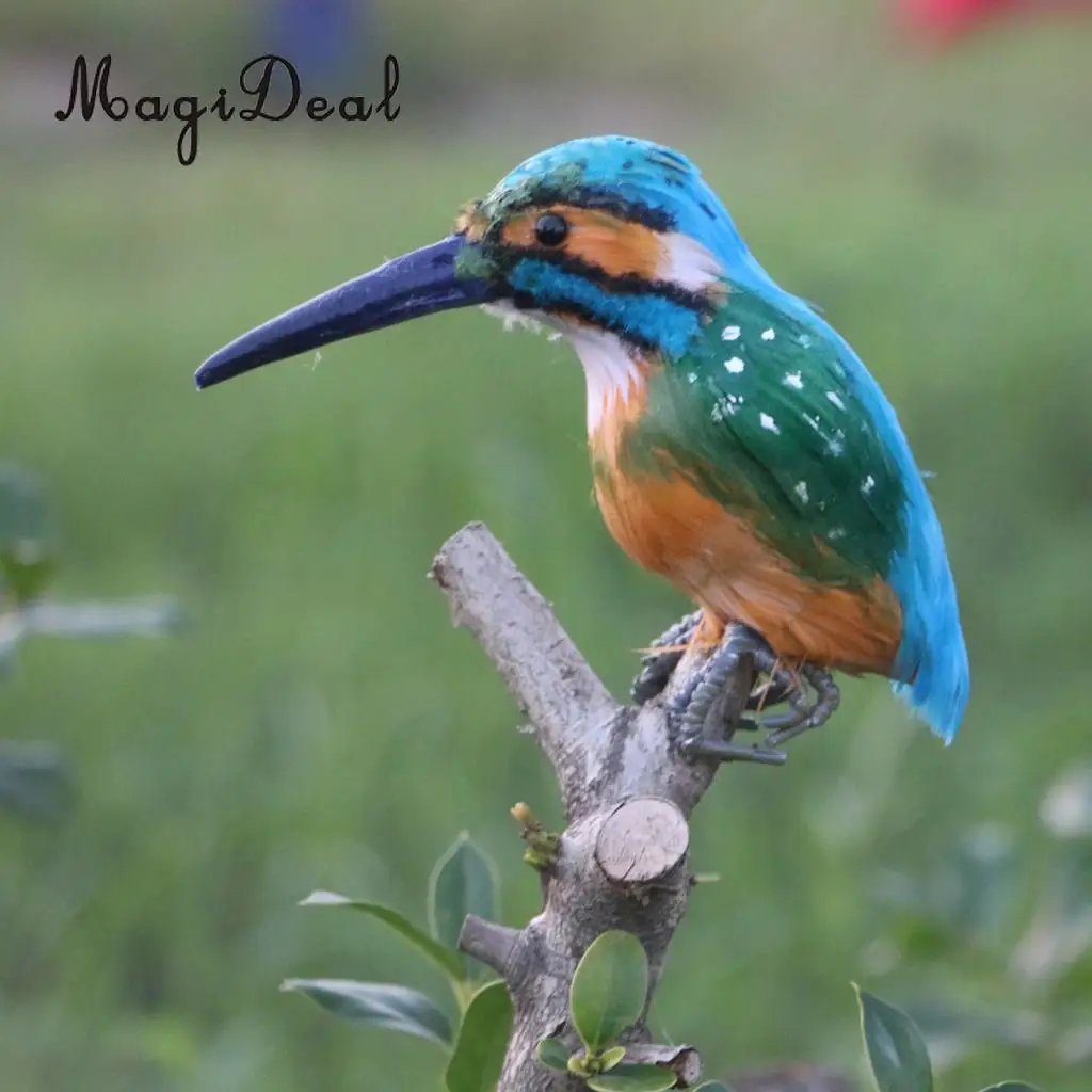 Реалистичные украшения для сада Kingfisher Bird статуя декор дерева внутреннее