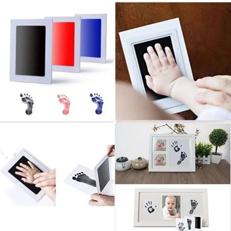 Baby Paw Stamp Creative Diy Gifts Craft Stamp-pad Ink Print Pad Foot Photo Frame 3PCS Touch Souvenir Gift Hot SALE | Дом и сад