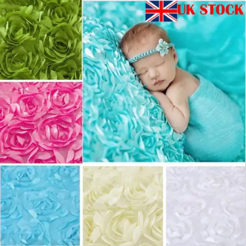 Infant Newborn Baby 3D Flower Photography Blanket Props Rug Photo Milk White Backdrop | Мать и ребенок