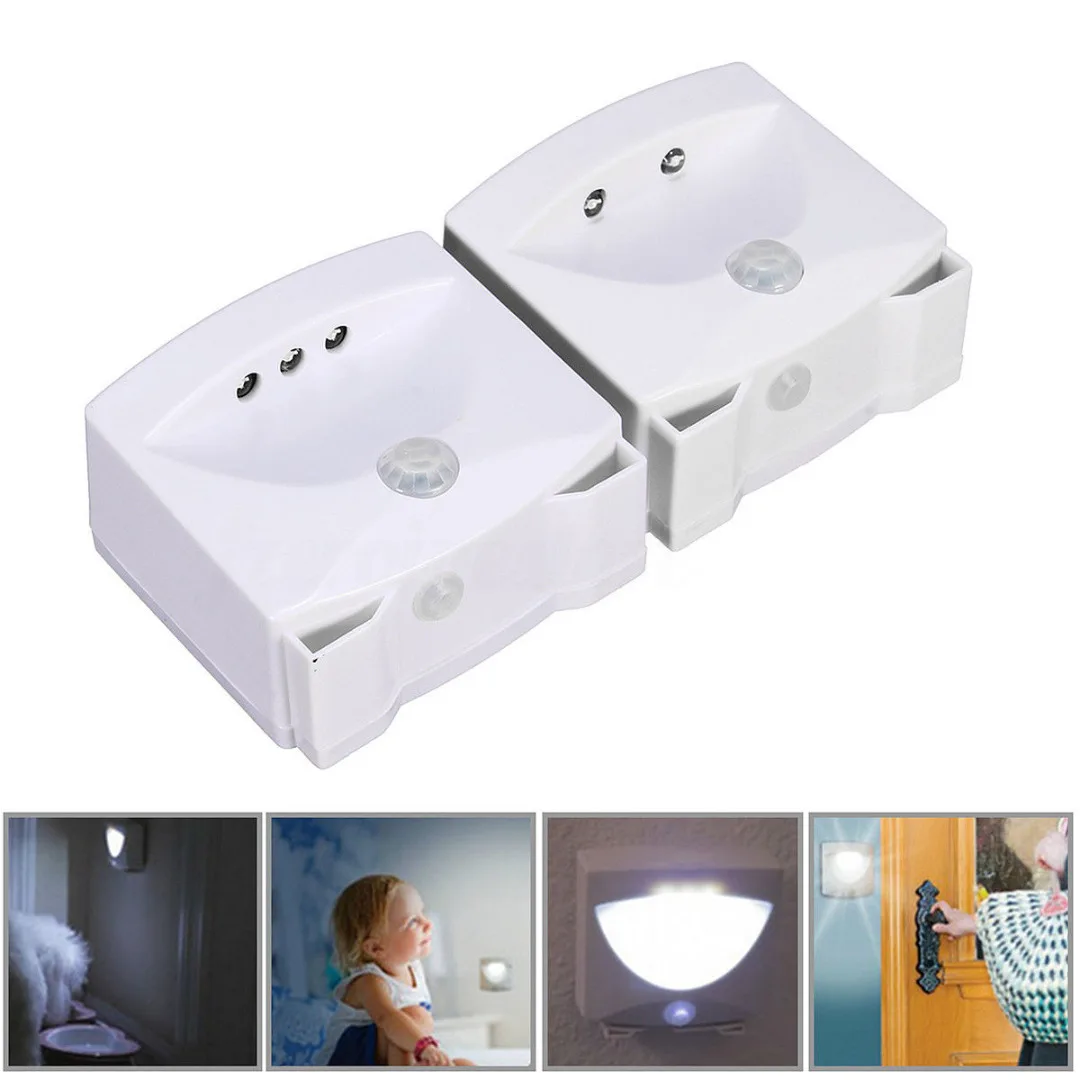 Новый DIY Беспроводной светодиодный движения PIR Сенсор свет Батарея Мощность