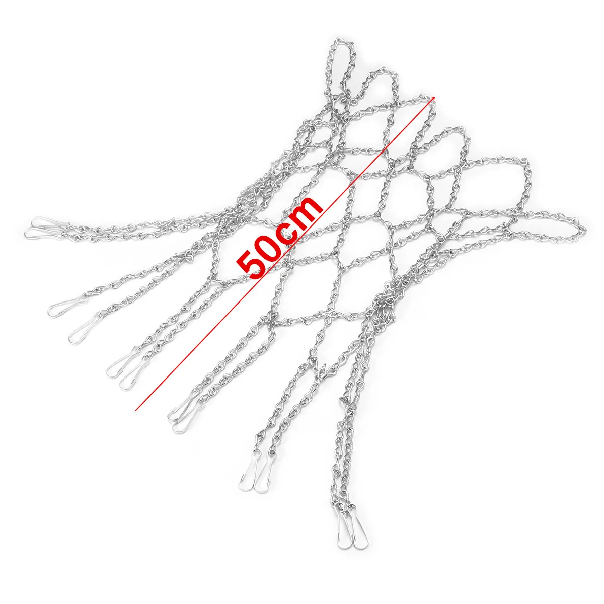 12 петель баскетбольная металлическая цепь Сетка цинковая Сталь Серебряная