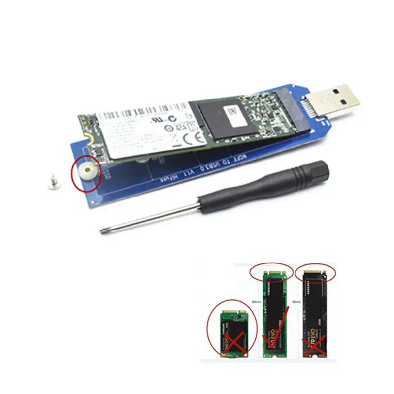 AABB-2230 2242 2260 2280 M.2 B Ключ Ngff Sata Ssd к Usb 3 0 адаптер конвертер карты ПК |