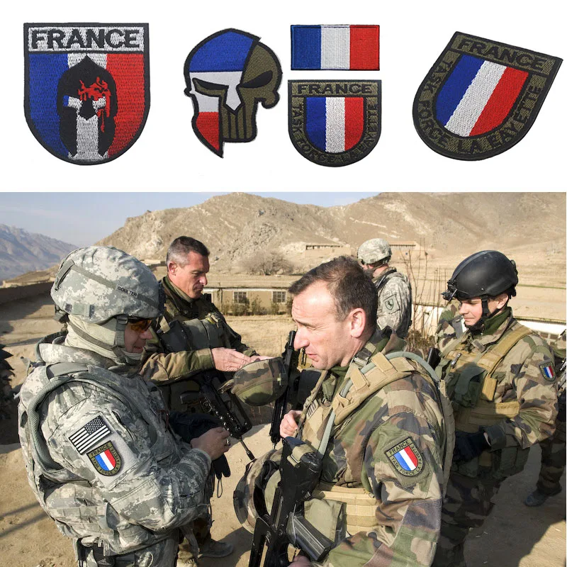 3pc Fabric Hook Embroidered Badges Patches for Clothing Task Force La Fayette Special Flag Armband Army Uniform Ref2 Tactical | Дом и сад