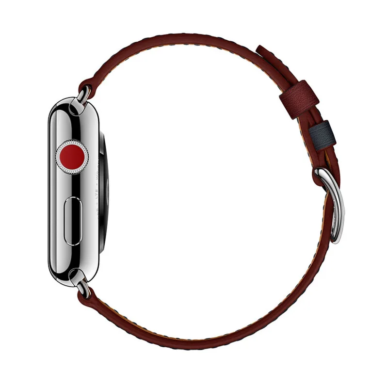 Для Apple Watch Series 4 новейший кожаный ремешок для наручных часов из натуральной кожи 1