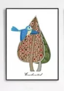 Современная простая креативная картина маслом в скандинавском стиле с птицами