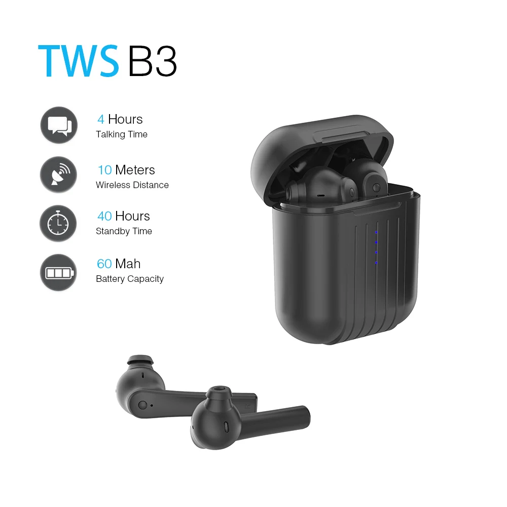 KISSCASE мини беспроводные Bluetooth наушники для iPhone 11 7 8 X XR 10 гарнитура стерео TWS B3