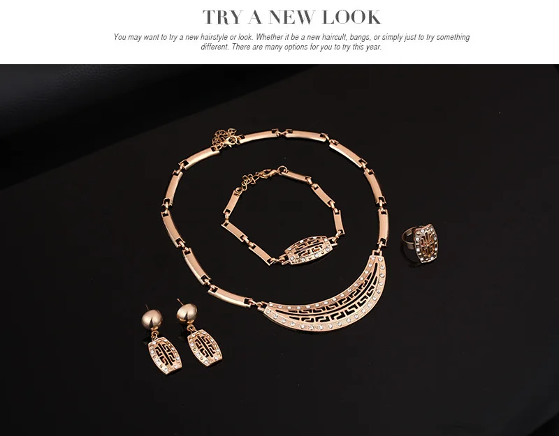 Новинка 4 шт./компл. ювелирные изделия ожерелье серьги браслет кольцо