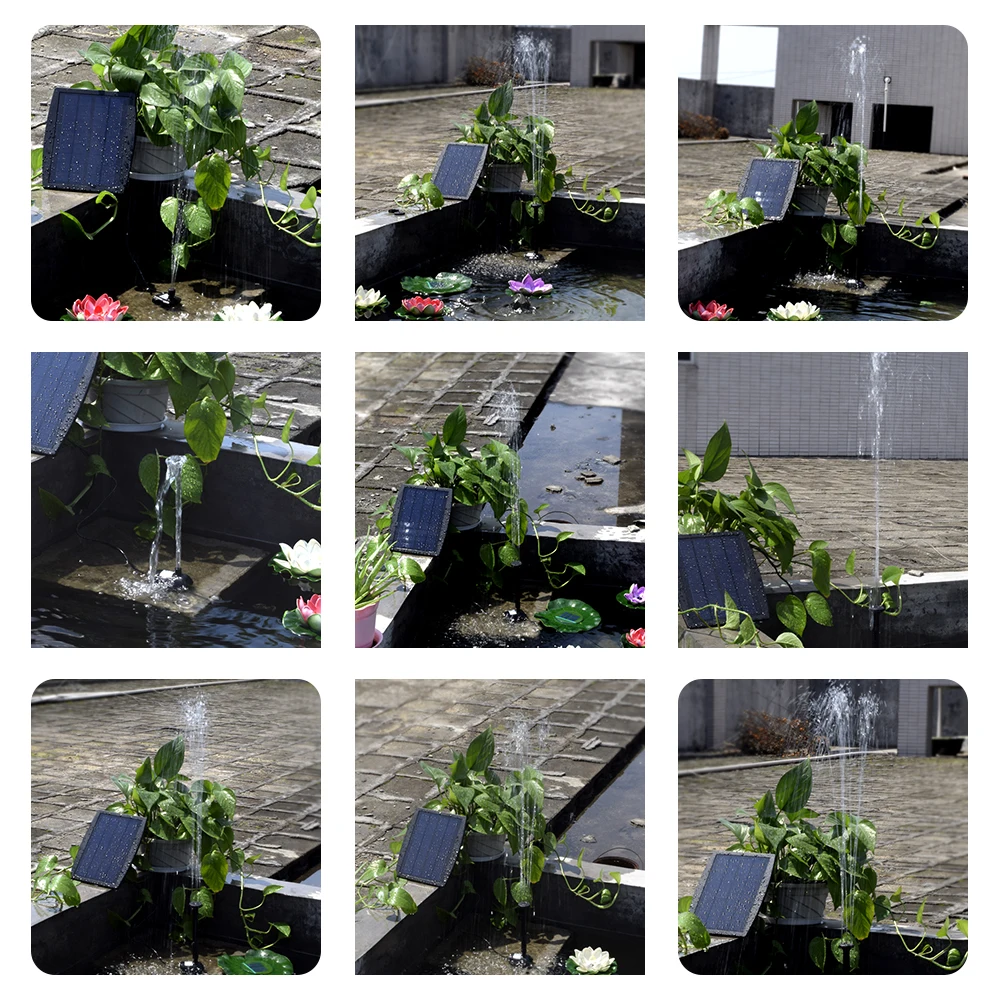 

Garden Decoration Solar Fountain Power Panel Landscape Pool Garden Fountains Water Fountains Decoration 9V 2.5W Water Pump