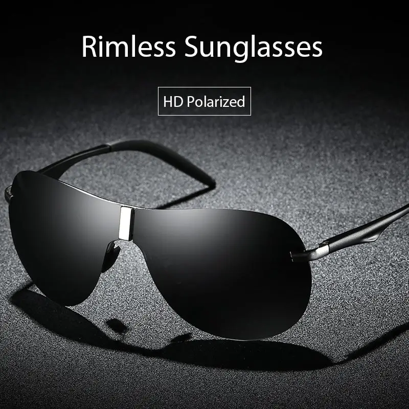 Солнцезащитные очки Мужские поляризационные без оправы uvuvb | Аксессуары для