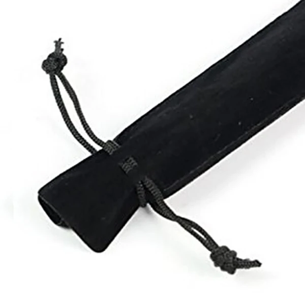 50 Pcs Black Velvet Pen Pouch Sleeve Holder Single Bag Case Pencil | Канцтовары для офиса и дома