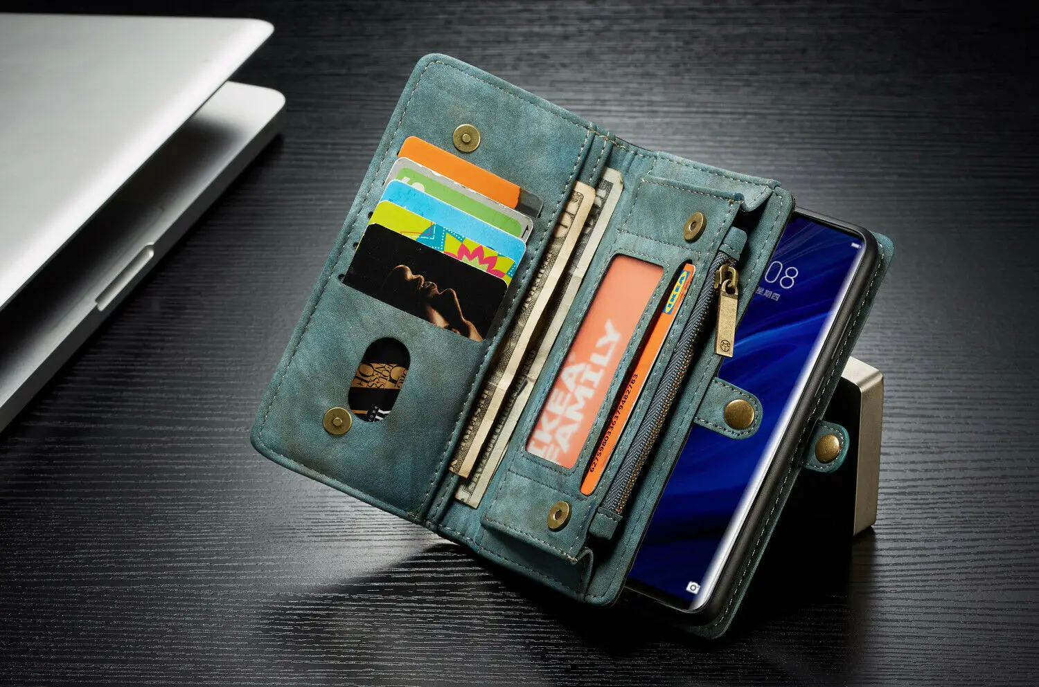 Чехол для Huawei P30 P20 Pro Lite Mate 20 кошелек на молнии роскошный Съемный флип чехол из
