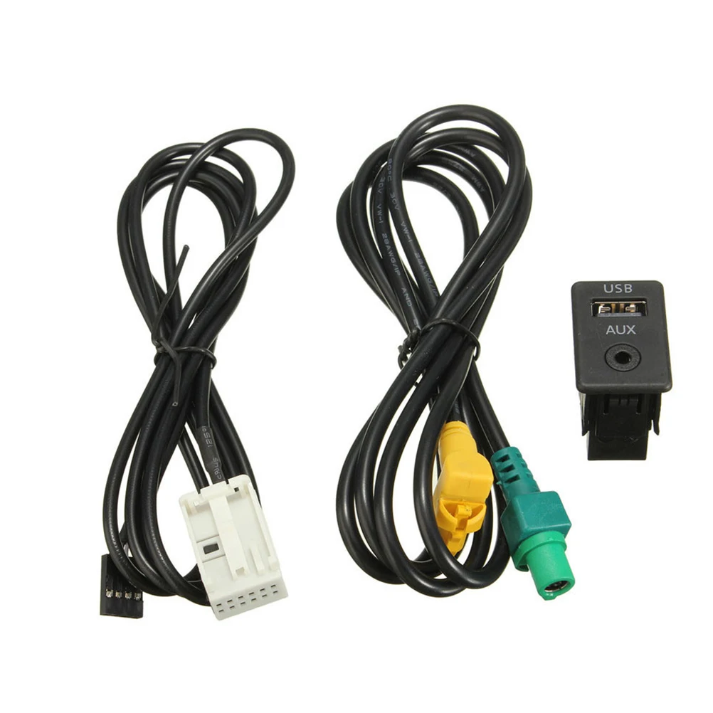 USB Aux In переключатель резьбой раструбного соединения для аудио провод Кабель