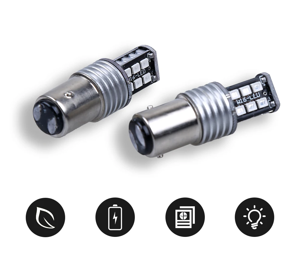 Автомобильные DRL 1157 BAY15D P21/5 Вт 15 SMD 2835 Светодиодный хвостовые лампы поворотные
