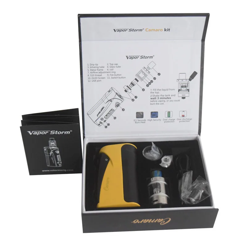 Бокс мод для электронных сигарет 75 Вт Storm75 Oled Vape 0.3Ohm 2 мл Vesta атомайзер Tc испаритель