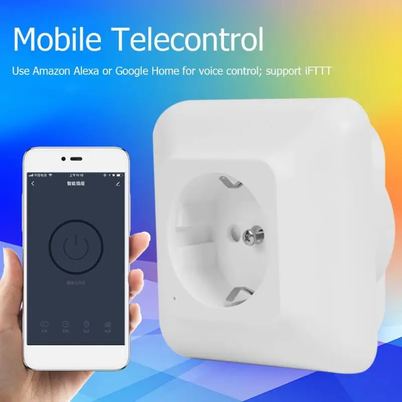 80 Type WIFI Smart Socket EU Plug 10A Voice Remote Control Switch | Электроника
