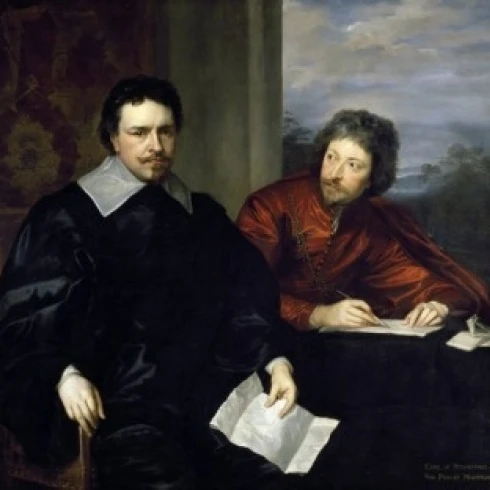 Граф Стаффорд сэра Энтони Ван Дайка 17 века (1599-1641) Коллекция London Marlborough Fine Arts Ltd (18x24)