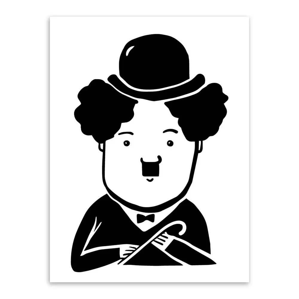 Современный минималистский Chaplin художественные печатные плакаты настенные