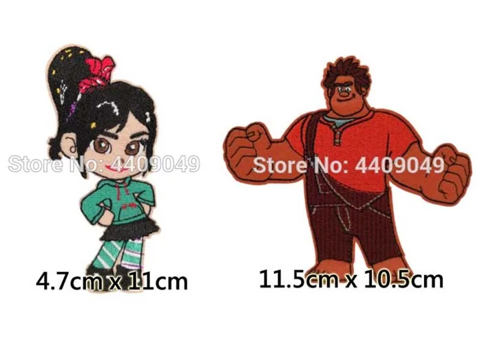 Разбивает интернет Ральф и Vanellope вышитые утюжок на пластырь фильм характер