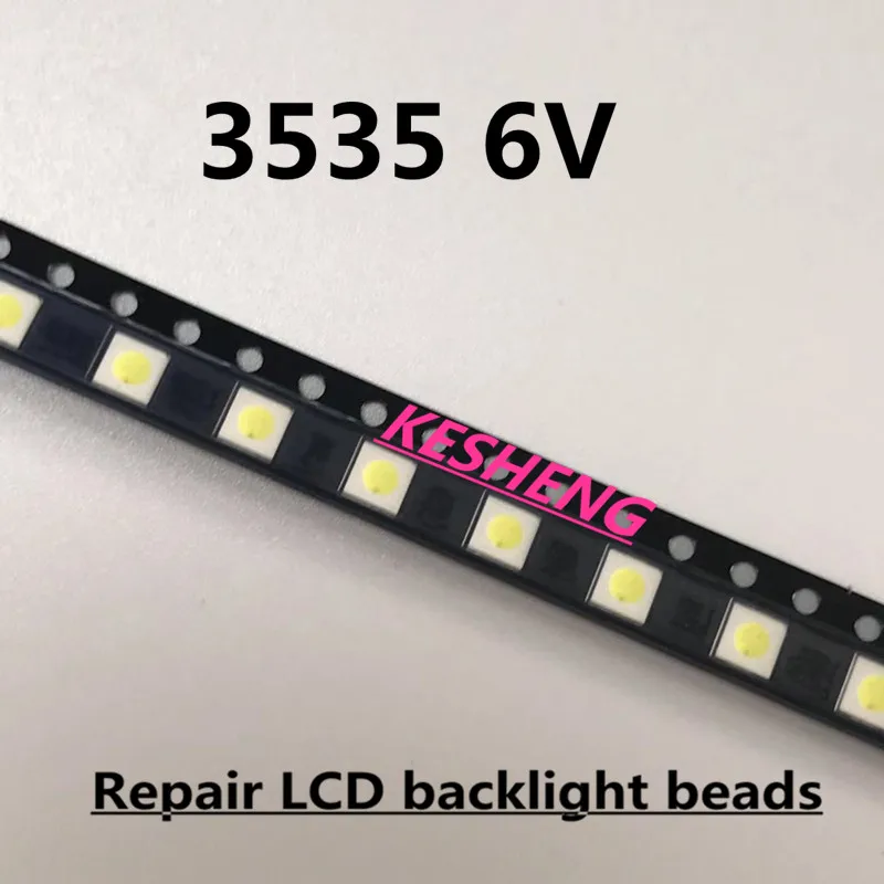 200 шт/уни LED подсветка LCD TV 3535 3537 SMD свет бисера 1 Вт 6 в 2 Холодный белый UNI MSL 638DEZW