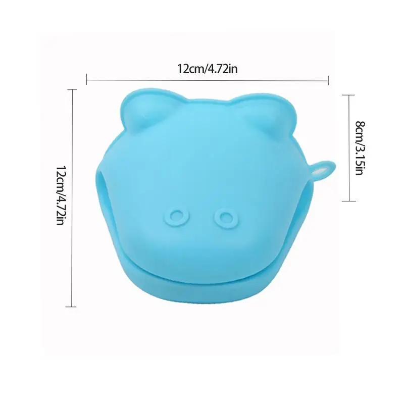 Cartoon Anti-Scalding Insulation Hippo Shaped Silicone Clip Baking High Temperature Glove | Дом и сад