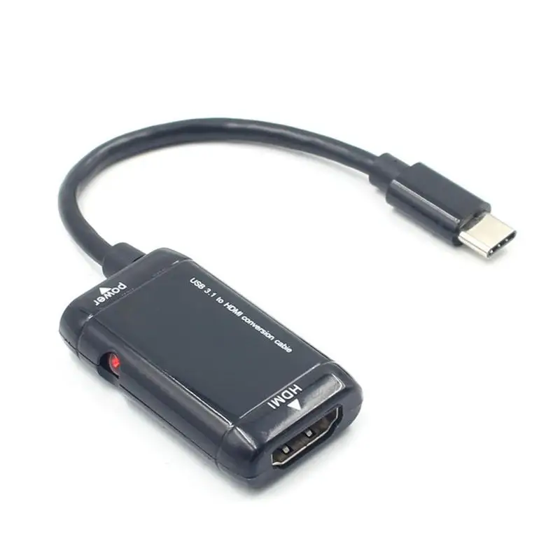 USB C type к HDMI адаптер 3 1 кабель для MHL Android телефон планшет черный|Кабели передачи