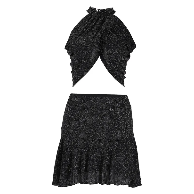 DRESSMECB сексуальный комплект из двух предметов платье с открытой спиной вечерние