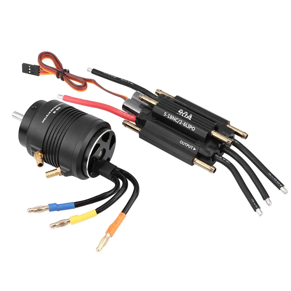Реактивный двигатель 3660 3250KV w/ 36 S куртка водяного охлаждения и 90A бесщеточный ESC