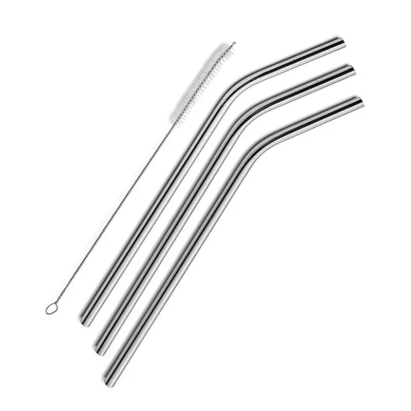 3 шт многоразовые из нержавеющей стали металла питьевой соломы Многоразовые