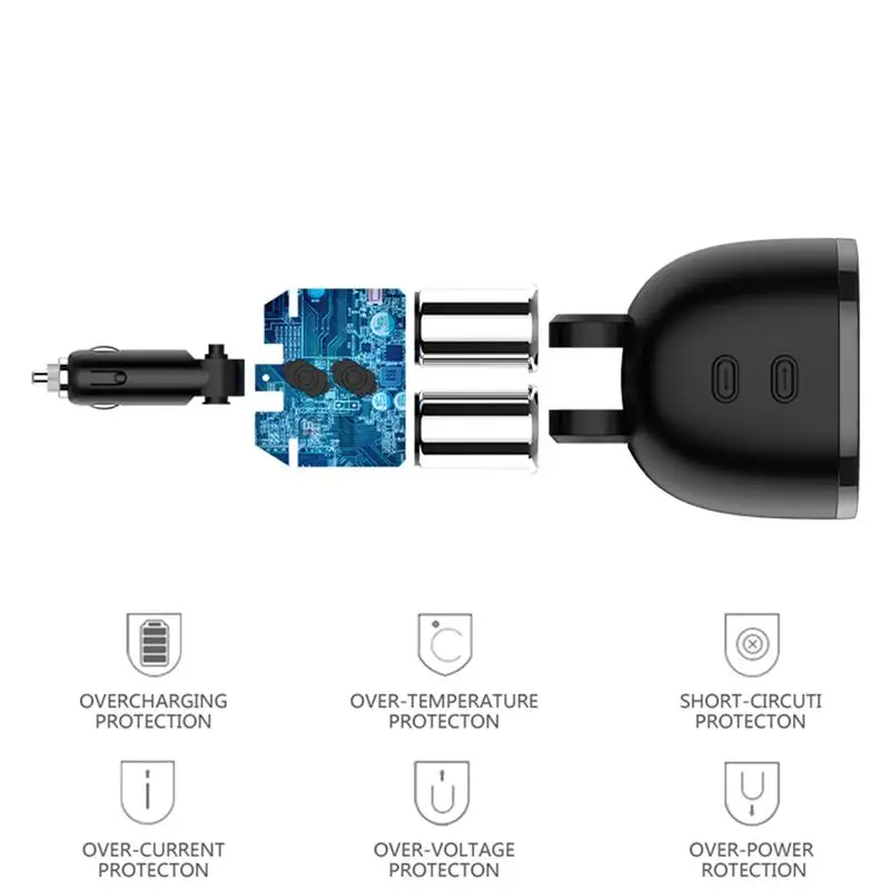 1 шт. 12В 24В 3.6A 2 USB порта автомобильное зарядное устройство двойной разветвитель