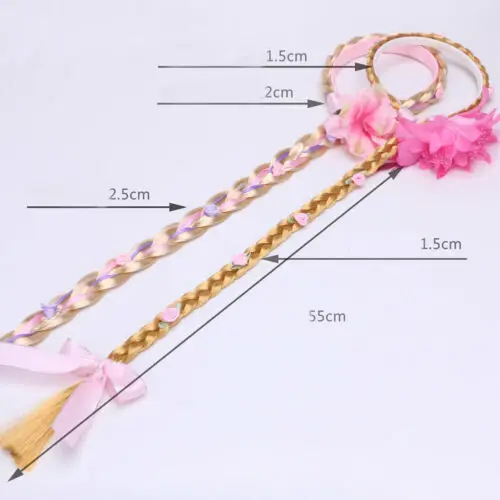 Kids Girls Princess Dress up Braided Long Wigs Hairpiece for Cosplay Costume | Детская одежда и обувь